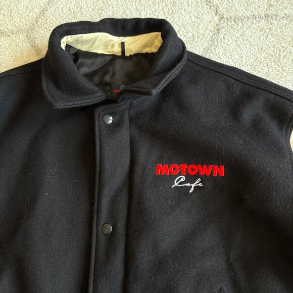 Rare Vintage 90s 'Motown Cafe' Las Vegas Leather Varsity Jacket Iconic Unisex - Picture 6 of 13
